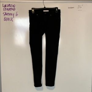 Lauren Conrad skinny black jeans size 6